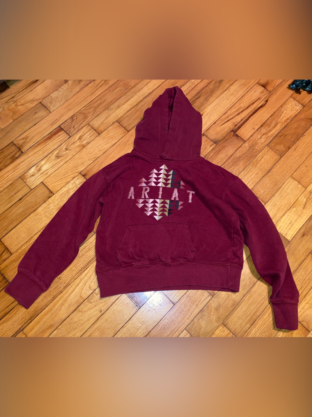 Ariat Maroon Pullover Hoodie with Geometric Logo